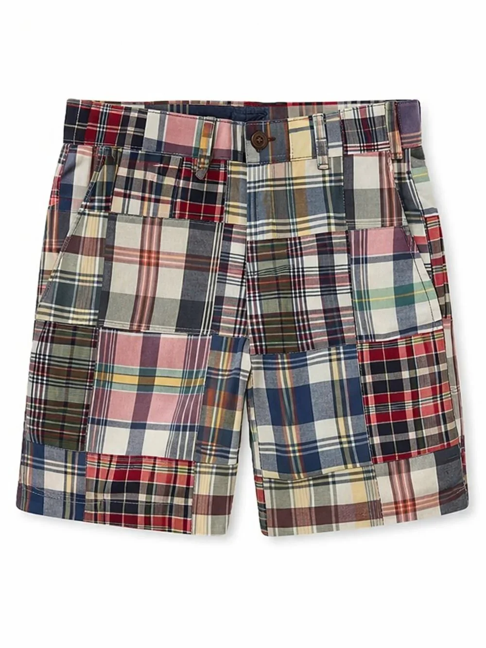Polo Ralph Lauren Toddler Boys Madras Patchwork Shorts 3T Plaid Classic Preppy - Picture 2 of 4